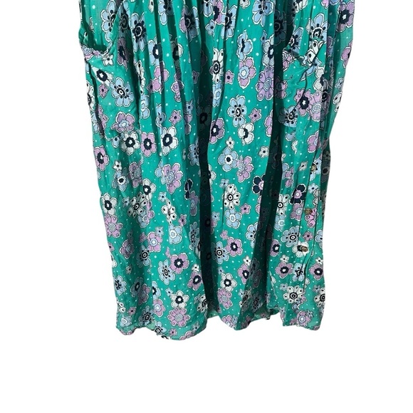 M.I.H. JEANS Leia Floral Cotton Gauze Sleeveless Button Down Midi Dress - Picture 6 of 14